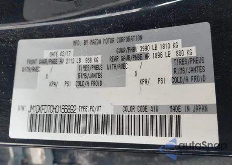 2017 Mazda Cx-3 Grand Touring from USA, damaged, VIN JM1DKFD70H0166892